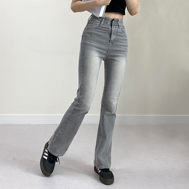 3단기장[몸매보정/인생부츠컷] 빈티지워싱 하이웨스트 히든밴딩 부츠컷 데님팬츠 4계절 스판 청바지 6Color