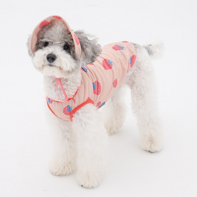 포우에블 해충방지 쿨링 민소매 티셔츠, 1개, 베리핑크