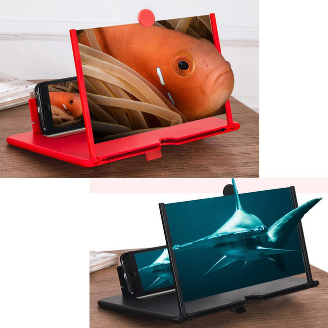 스마트폰확대스크린10인치 스마트폰영화관 3D스크린 영화시청 넷플릭스시청 스마트폰확대경, 화이트, 1개