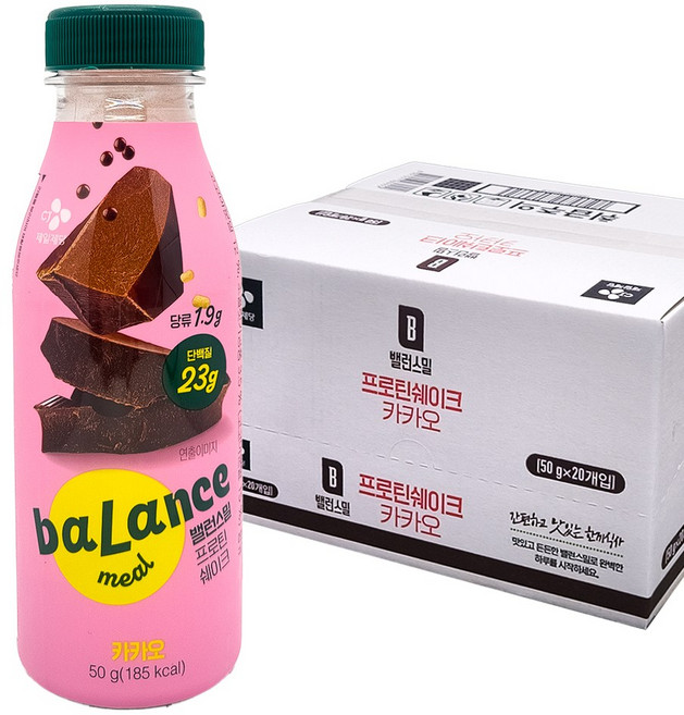 밸런스밀 프로틴쉐이크 카카오 50g X 20개