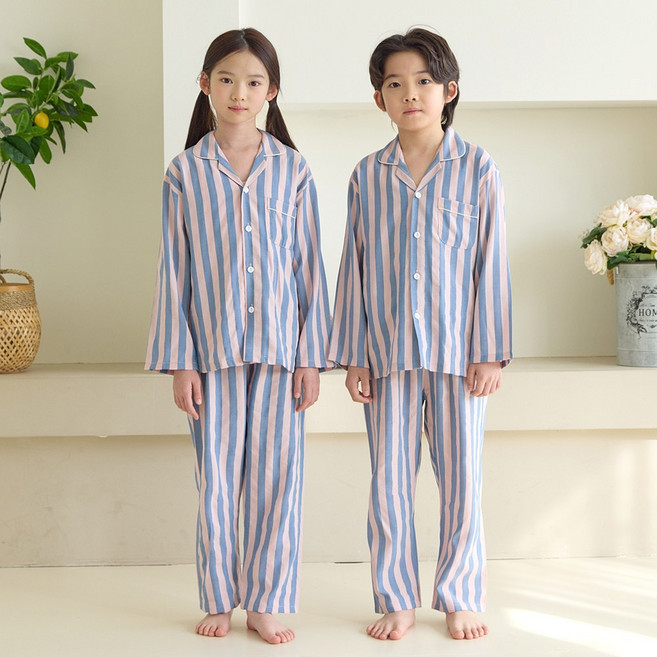 핑코코 147 인디핑 긴팔 아동 잠옷 파자마세트(남여공용)