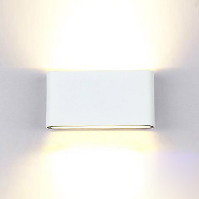 케이시조명 LED 모던2 벽등 8W 인테리어 방수 실외 옥외 사각 야외 외벽 벽등 벽부등, 화이트