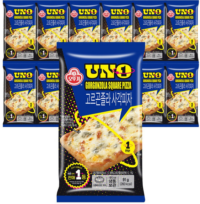 오뚜기 UNO 사각피자 고르곤졸라 91g 12개