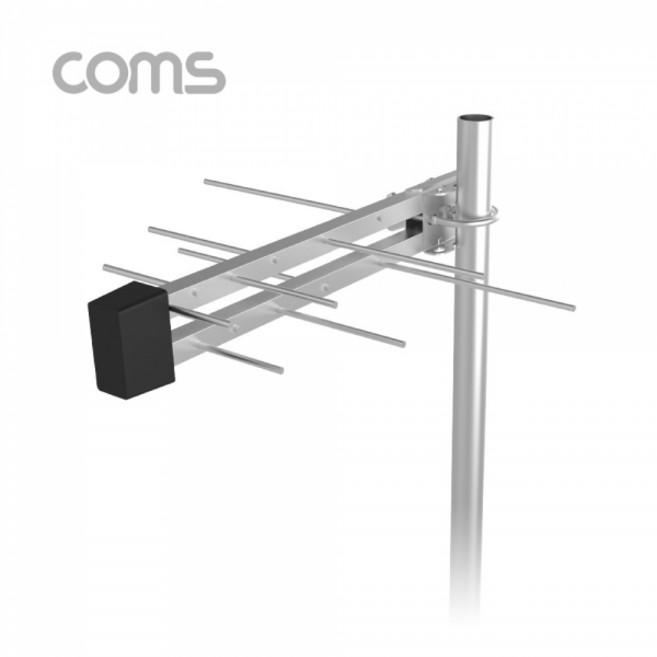 [GK442] Coms 안테나 수신기 (LPD-U125N) 디지털 TV 실외용 / 안테나 케이블(10M) 포함, 1개