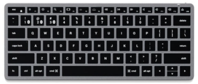 Satechi 사테치 키보드(iPadOS/iOS/Mac용) 영어 배열 숫자 키패드 없는 스페이스 그레이 PST-BTSX1M