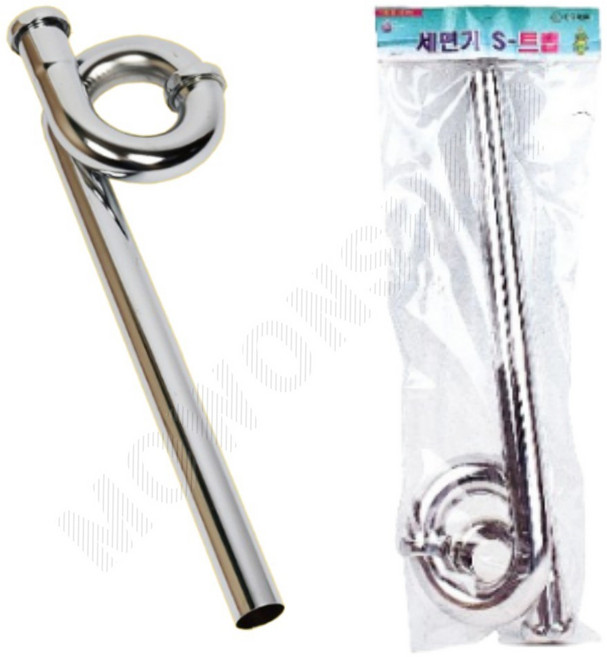 세면대 주름관 일자트랩 파이프 배관 교체 에스트랩 B 세면대하수관 세면대s트랩, 1개