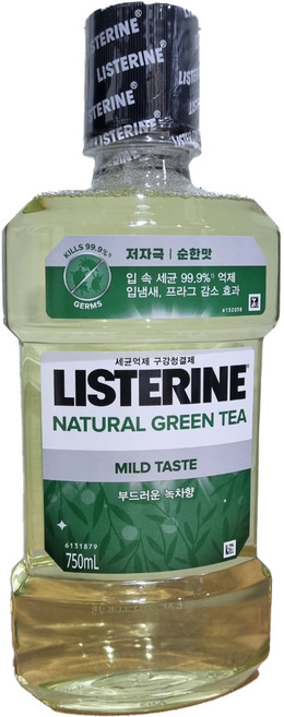 리스테린 내추럴 그린티 마일드 녹차향