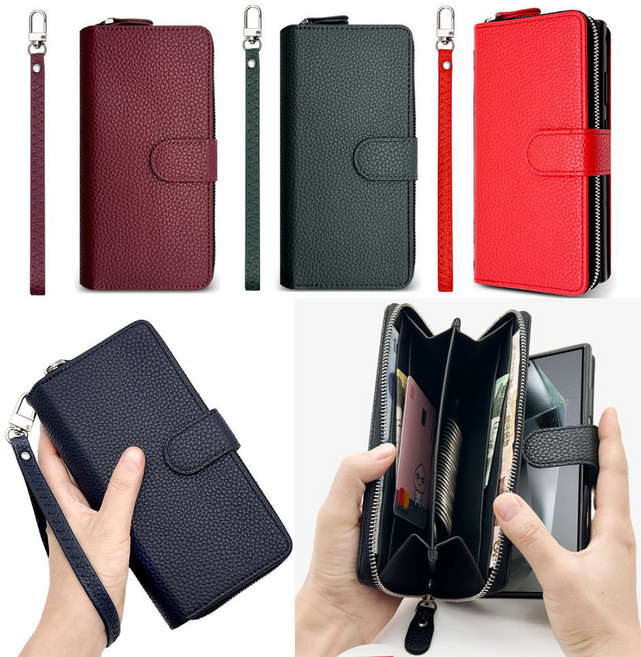 LG Q92 LM-Q920N 케이스 손목 손잡이 스트랩 포함 국산 지퍼형 카드 지폐 수납 자석 잠금 가죽 지퍼 다이어리형 지갑 ) 지갑형 포켓 (모빌턴) 폰커버 (폰추)