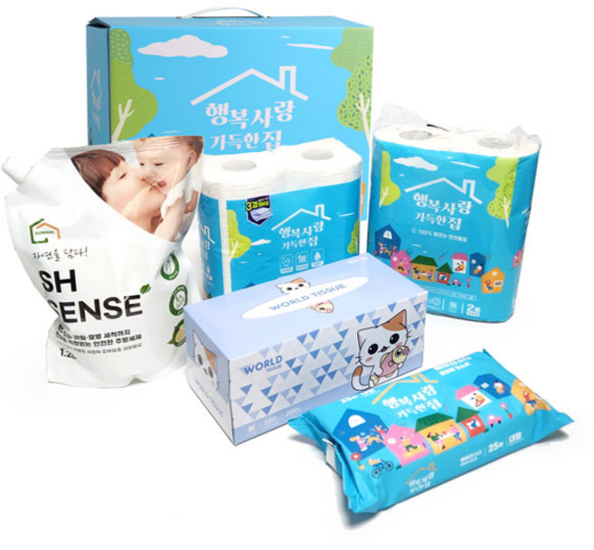 행복사랑 가득한집 집들이 선물세트 5종 (선물용박스), 6개