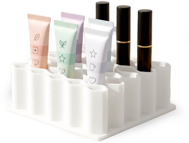 깔끔더하기 메이크업 브러쉬 홀더 연고정리 보관함, 1개, 화이트