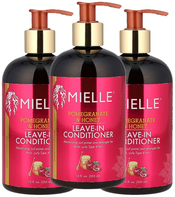 Mielle 미엘 리브-인 컨디셔너 포메그레이트 허니 석류 꿀, 355ml, 3개 - 쿠팡