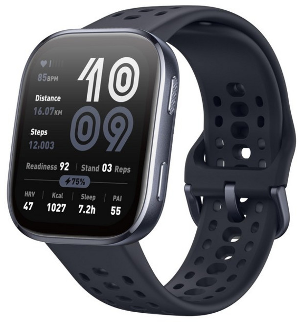 Amazfit Bip 6 스마트 워치 2000nit 고휘도 GPS 내장, 어메이즈핏 Black, 40mm, GPS + 블루투스
