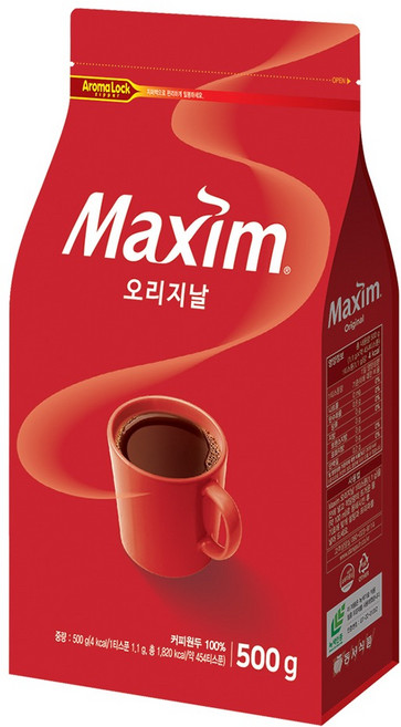맥심 오리지날 커피 리필용, 10개, 500g, 1개입