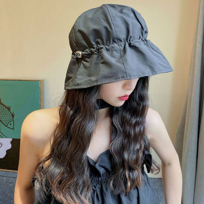 데일리 여성 자외선 차단 모자 패션 얇은 버킷햇 선캡 여름 여자 챙모자 JXH