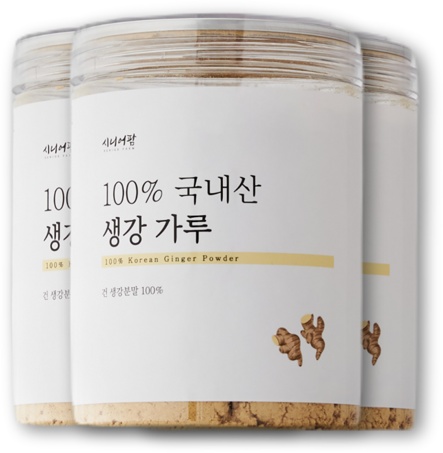 프리미엄 생강가루 국산 100%, 3개, 200g