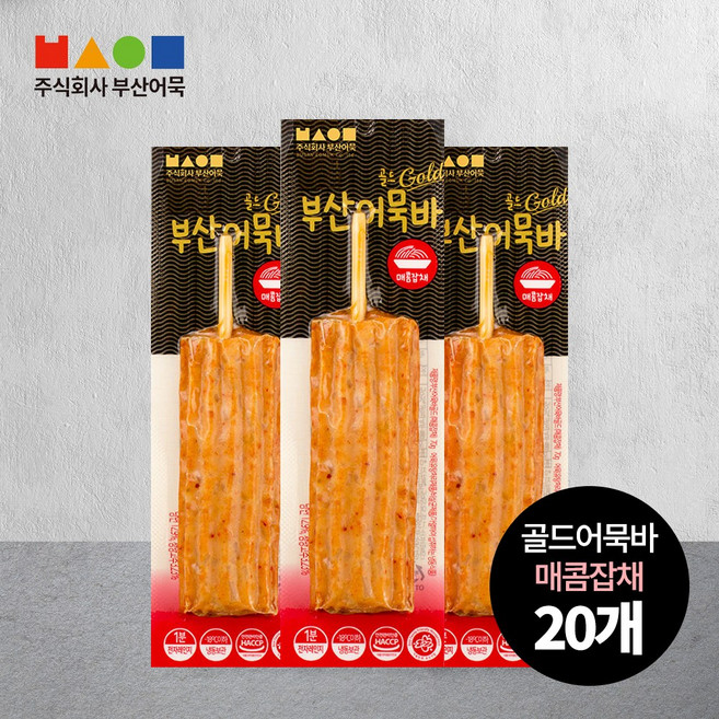 부산어묵 매콤잡채 어묵바, 20개, 70g