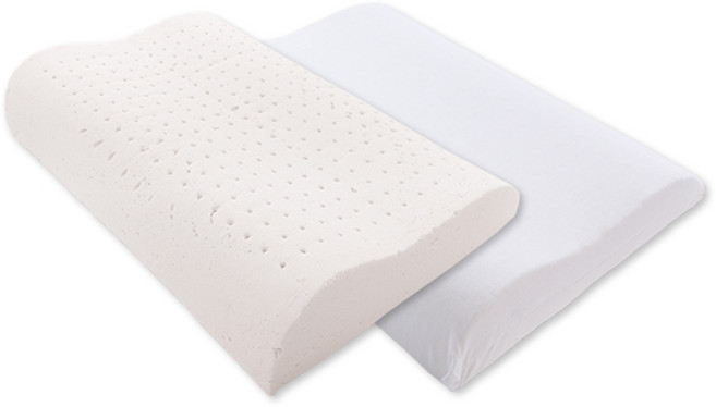 [단독할인] 팜프링 유기농라텍스 경추베개 40*60 듀폰타이벡베개커버 포함, 1개