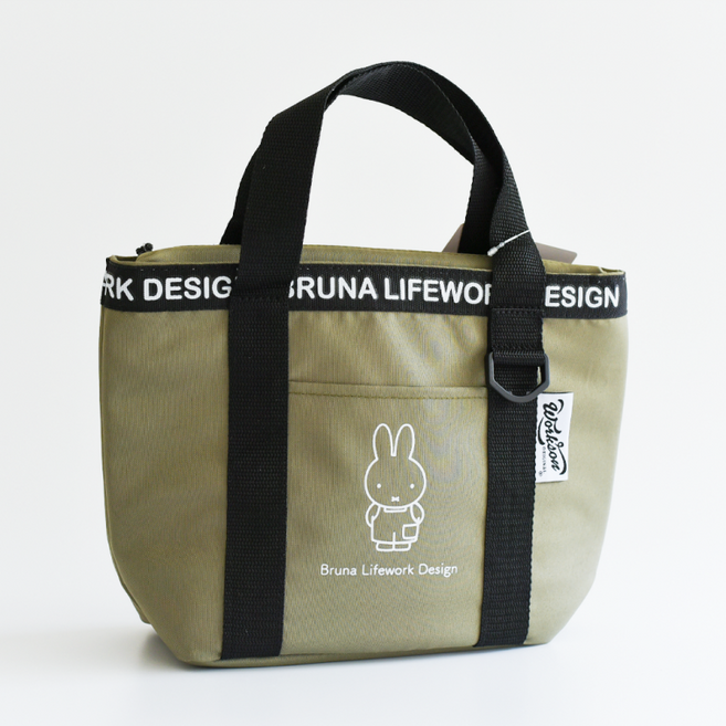 미피 보온 보냉 도시락 가방 런치백 쿨러백 일본 직수입 카키, 1개, 상세페이지 참조