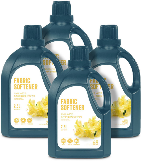 살림의격 고농축 실내건조 프리지아 플로럴 섬유유연제 2.5L * 4개입, 4개, 1