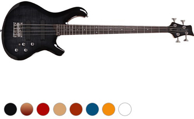 데임 Fall & Paul 250 폴앤폴 베이스기타, Transparent Black, 1개