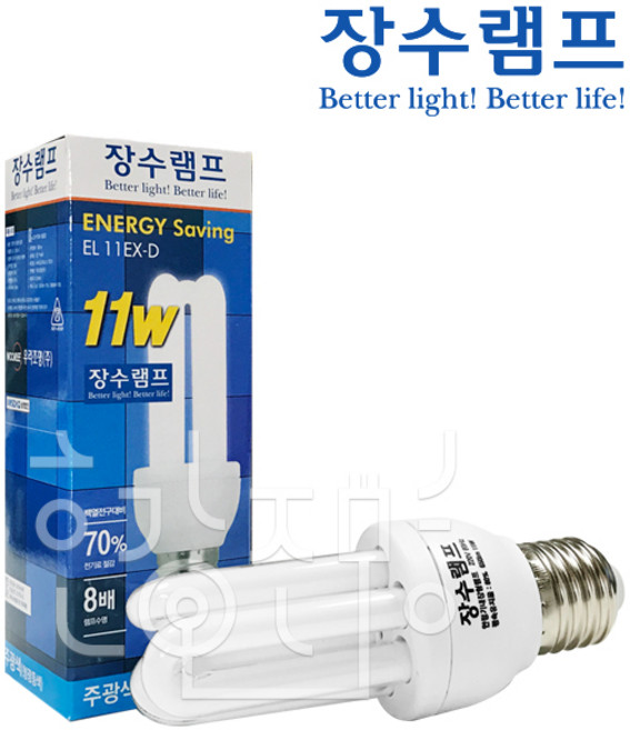 우리조명 EL 삼파장램프 11W E26 EL11EX-DL, 전구색, 1개