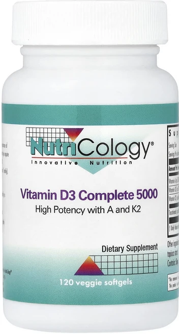 뉴트리콜로지 비타민 D3 컴플리트 5000 120 베지소프트젤, 2개, 120정 - 쿠팡