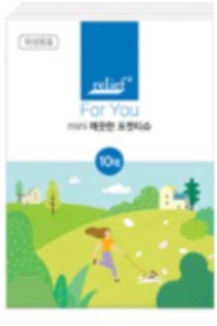 릴리프 포유 미니 포켓티슈, 10매입, 40팩