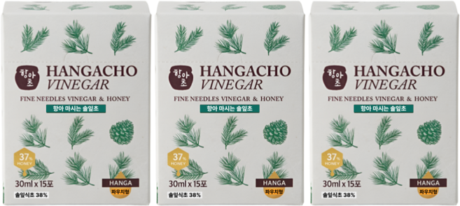 항아 마시는 솔잎초 파우치 15입, 3개, 450ml