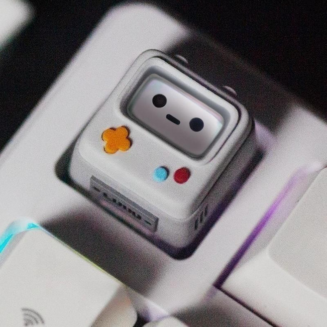 아티산 포인트 키캡 게임 레트로 표정 기계식키보드, ESC, 화이트