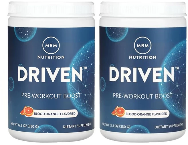 MRM 뉴트리션 DRIVEN 운동 전 보충제 블러드오렌지 350 g(12.3oz), 2팩, 350g - 쿠팡
