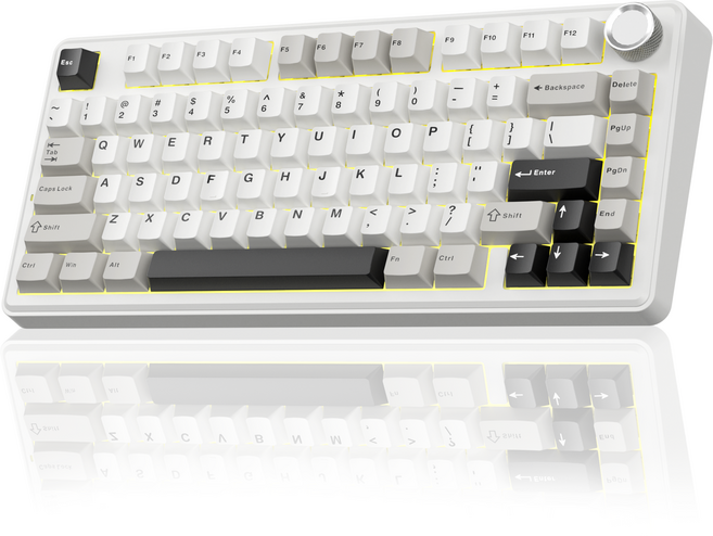 SOLA A75유선/무선 독립 키보드 LEOBOG 일반형 기계식 키보드, A75 화이트+그레이+블랙, RGB wireless