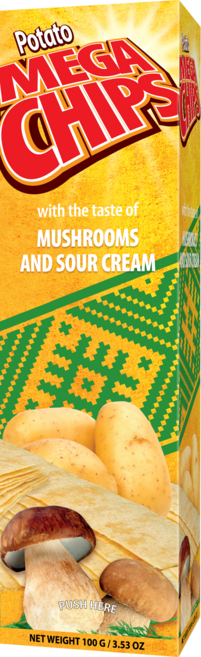 포테이토 메가칩스 머쉬룸 앤 사우어크림맛 100g (7+1)개, 8개