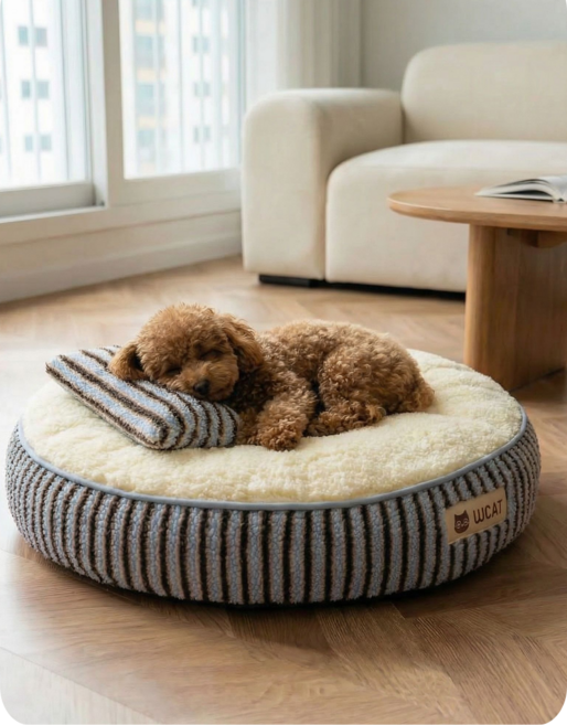 [다있어유] Stay 강아지 방석 침대 고양이 마약 방석 푹신한 논슬립, 1개, 크림 옐로우