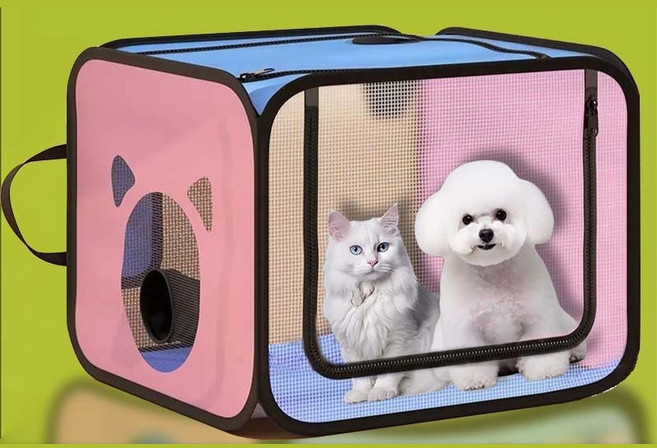 반려동물 털 건조기 접이식 펫드라이룸 고양이 격리, 1개, 혼합색상, MOP-9024