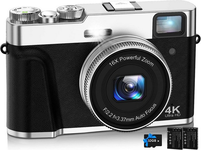 NEZINI 4K 4800 Vlog 16 LED SLR ) 디지털 카메라 오토 포커스 디지털 카메라 만, 1개