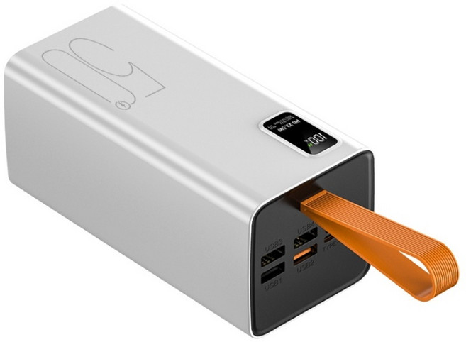 멀티단자 대용량 보조배터리 50000mAh 고속충전 PD 22.5W, 화이트