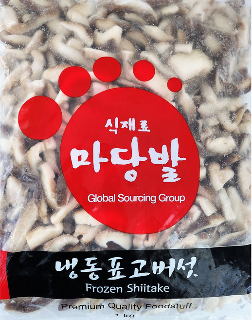 마당발 냉동 표고버섯 슬라이스 1kg 간편조리 볶음밥 잡채 불고기 볶음 찌개 국물요리 다양한 활용, 1개