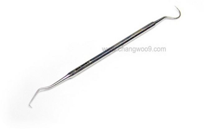 치과 탐침 충치진단 덴탈 익스플로러 치석제거 탐침 병원용 16cm