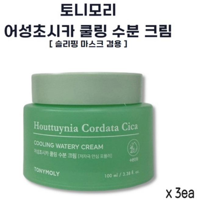 토니모리 어성초 시카 쿨링 수분 크림, 100ml, 3개