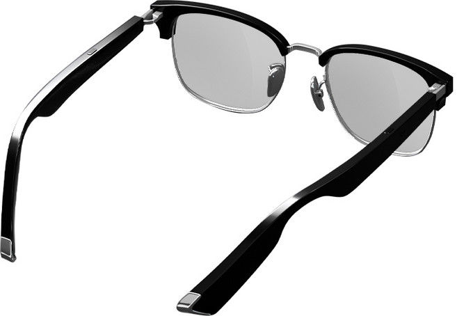 Runcats 초경량 스마트안경 AI 블루투스 실시간 번역 기능 얇고 가벼운 소재 고품질 음향, 1509, 흑색