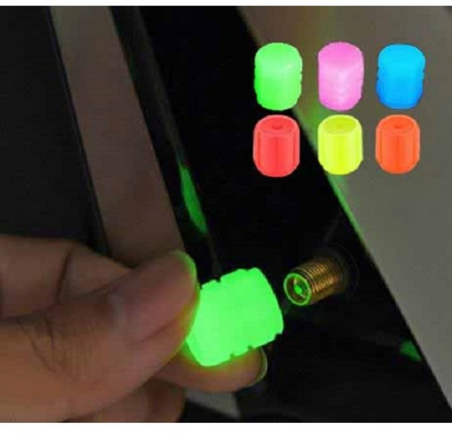 야광 타이어밸브캡 타이어 공기마개 에어캡 공기주입구 벨브캡 차량용 자동차 오토바이 자건거, 8개입, 옐로우