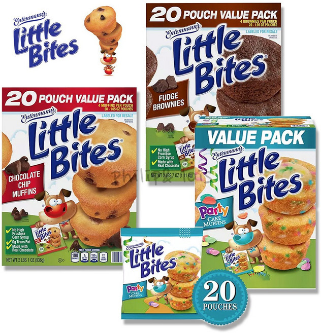 리틀바이트 초콜릿칩 브라우니 파티 케이크 머핀 20개입, 파티 케이크 맛, 936g, 1개