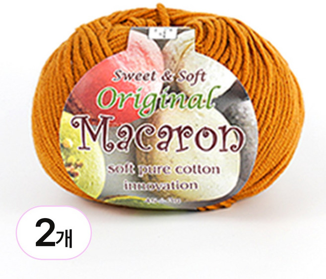 바토니팅 마카롱실 2P 마카롱 뜨개실 털실, 007라탄, 2개