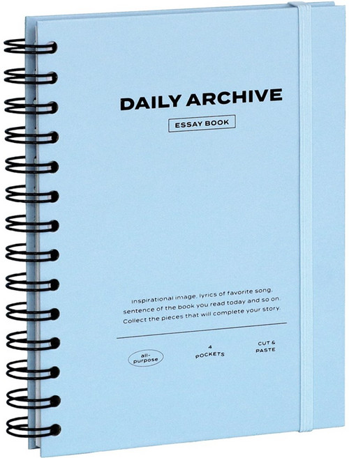 아이코닉 데일리 아카이빙 북 다이어리 스크랩북 일기장, 02 Powder blue, 1세트