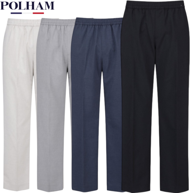 [백화점발송] 폴햄 남성 밴딩 팬츠 여름 쿨링 세미와이드핏 데일리 편한바지