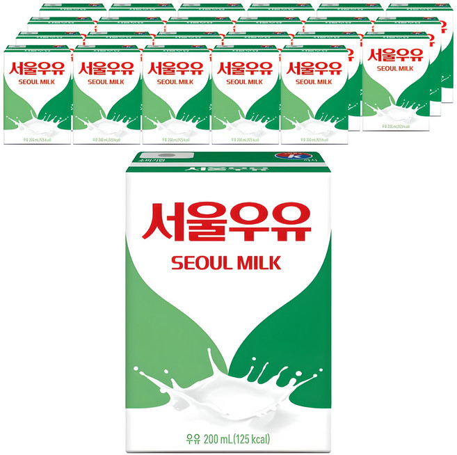 서울우유 멸균 흰우유, 200ml, 24개