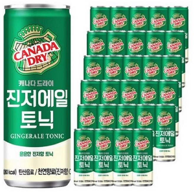 캐나다 드라이 진저엘 캔 250ml x 30개 업소용 진저에일 토닉