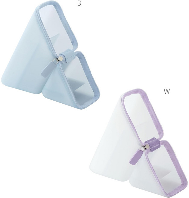 소닉 카쿠스타 스탠드형 실리콘 일본 삼각 필통, 파란색