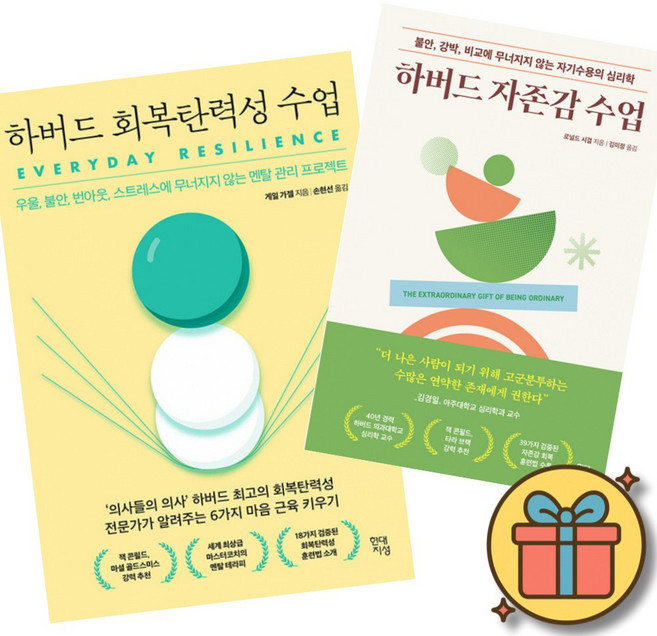 하버드 회복탄력성 수업 + 하버드 자존감 수업 세트 (전2권)