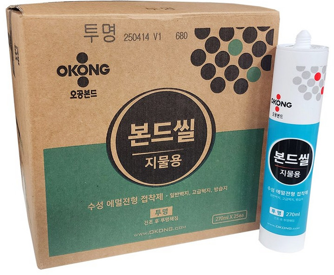 오공 지물용 본드씰 투명 1박스, 25개